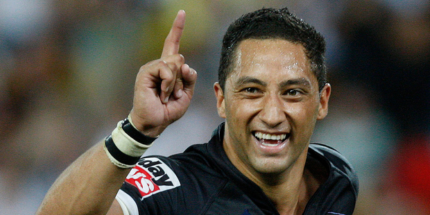 Benji Marshall celebrates victory over Australia. Photo / Photosport