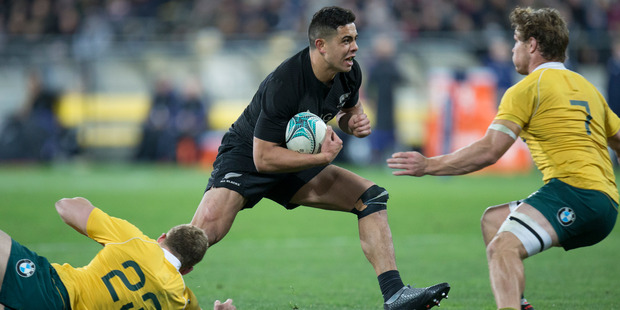 All Blacks second five-eighths Anton Lienert-Brown showed himself to be a new talent. Photo / Mark Mitchell
