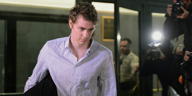 Brock Turner leaves the Santa Clara County Main Jail in San Jose, California. Photo / AP