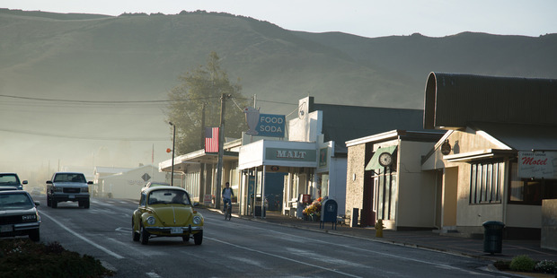 The film set for 'Pete's Dragon' on the main road. Photo / Supplied