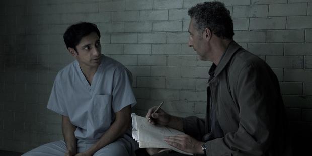 Riz Ahmed and John Turturro in the HBO television drama The Night Of.