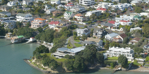 St Mary's Bay in Auckland has just joined neighbouring suburb Herne Bay (pictured) and now has an average value of more than $2m. Photo / Brett Phibbs