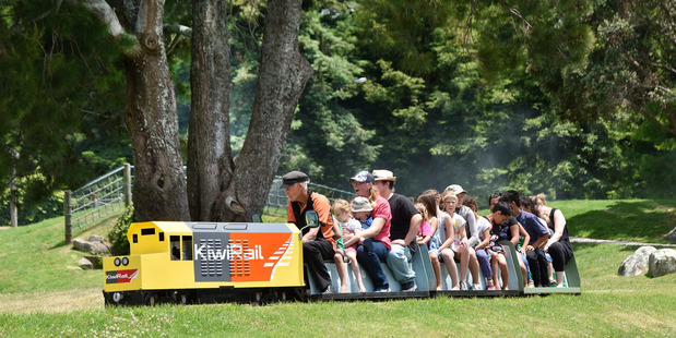 Kids having a wonderful time on the train at Memorial Park. Photo/File