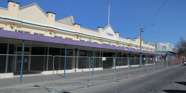 The North Canterbury town's anchor store Farmers was demolished in 2012, due to ongoing safety concerns following the quakes, but is has now returned. Photo / Christchurch Star