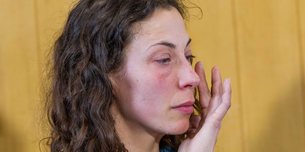 Czech tourist Pavlina Pizova gives a press conference at Queenstown Police station after being rescued from the Routeburn Track. She survived for a month in a warden's hut after her partner died.