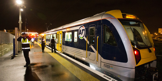 One of Auckland's new electric trains. Photo / Greg Bowker