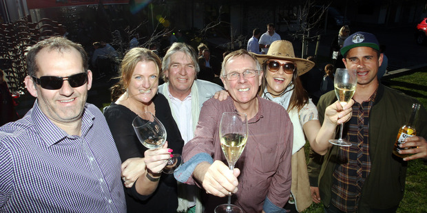 CHEERS: The faces behind the Super Sunday initiative - Shaye Bird, (left), Sarah Watson, Sam Jackman, Steve Olley, Ailne Bradley, and Jamie Buckley. PHOTO/Paul Taylor