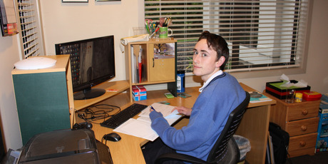 TOUGH SUBJECTS: 17-year-old Nathan Ellison plans to study computer science at university and is getting extra help in physics and calculus from a tutor. Photo/supplied