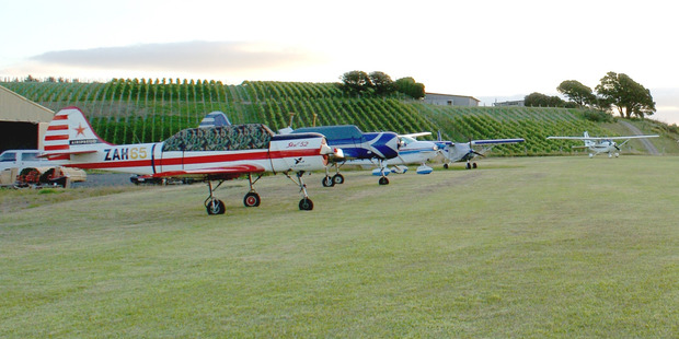 Waiheke Island Airfield, encompassing nearly 9ha of airstrip, buildings and bush is for sale. Photo / Supplied
