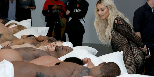 Kim Kardashian attends Famous by Kanye West a private exhibition event at Blum And Poe. Photo / Getty Images