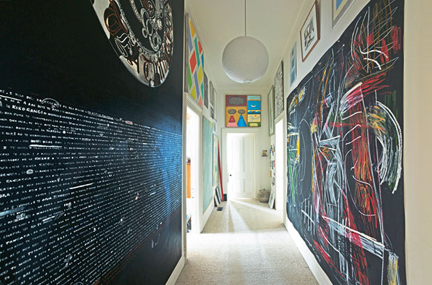 The hallway, with Shane Cotton's He Pukapuka Tuatahi.