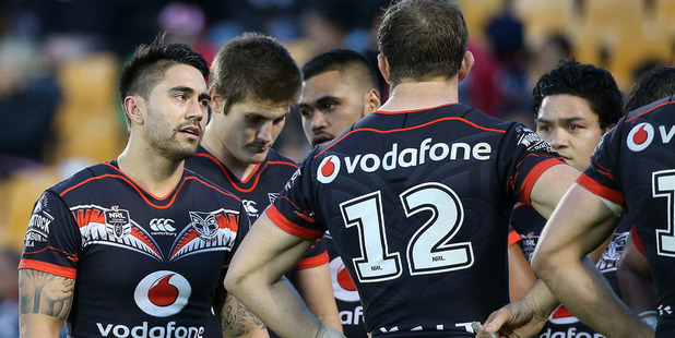 Shaun Johnson reacts to the loss against the West Tigers. Photo / Photosport