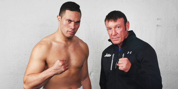 Joseph Parker and Kevin Barry. Photo / Photosport