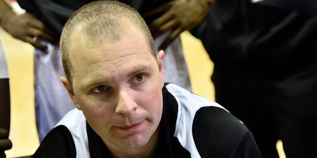 Head coach of New Zealand Michael Fitchett speaks to his team. Photo / Getty Images