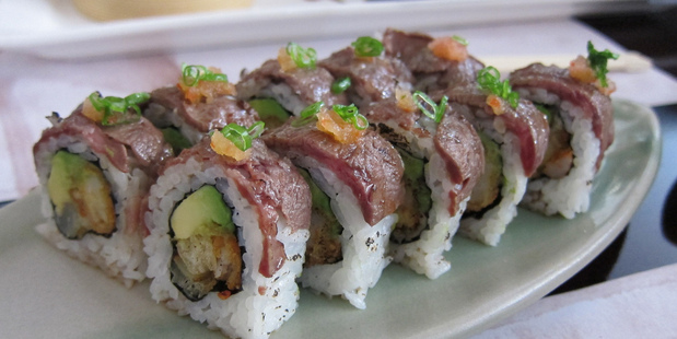 Beef sushi at Maido. Photo / Flickr, fabulousfabs