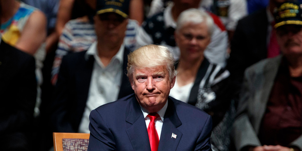 Republican presidential candidate Donald Trump during a town hall meeting in Virginia. Photo / AP