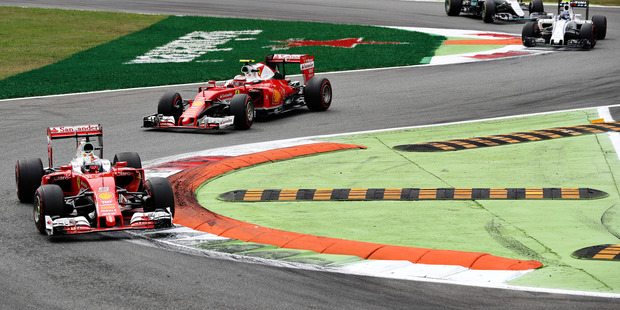 Sebastian Vettel leads the field during the F1 Grand Prix of Italy at Monza, Italy last week. Photo / Getty