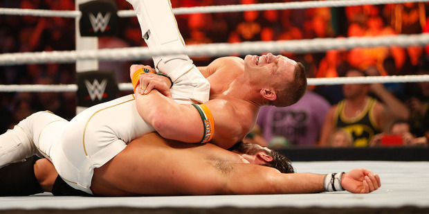 John Cena headlined the WWE's last trip to New Zealand last month. Photo / Getty