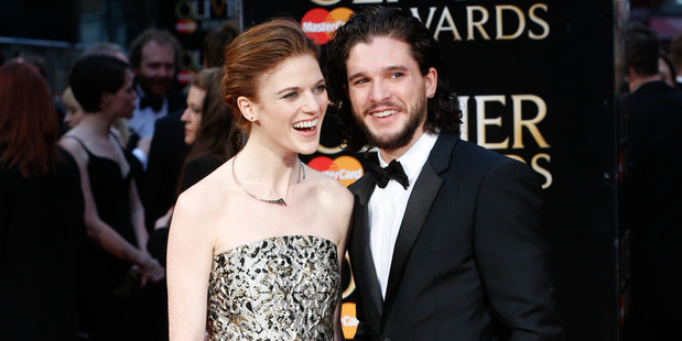 Rose Leslie and Kit Harington met on the set of Game of Thrones. Photo / Getty Images