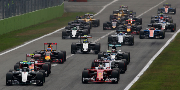 Cars at the start of the F1 Grand Prix of Italy. Photo / Getty Images