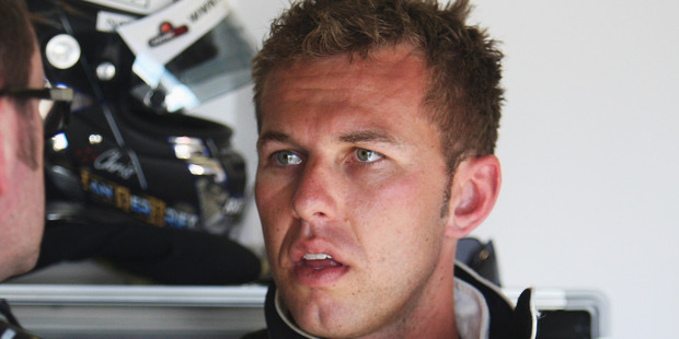 Chris van der Drift stands in the pits at the Taupo Race Track. Photo / Getty Images
