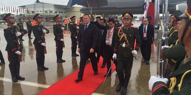 John Key has landed in Laos for the East Asia Summit. Photo / PM's office