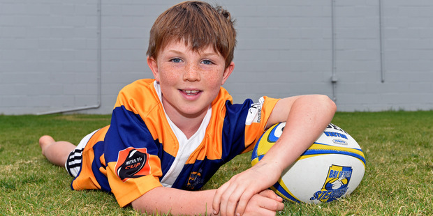 Payton Jackson, 9, ready for the Steamers v Otago match. Photo/George Novak