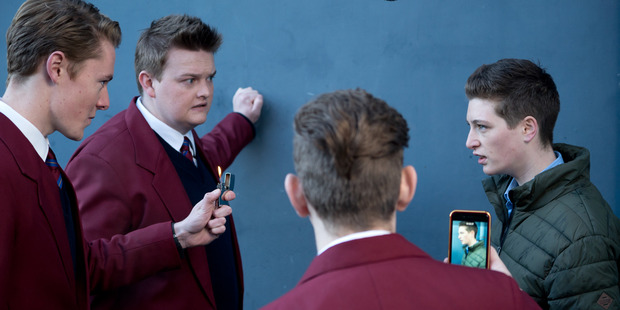 Bullies try to set fire to Blue. Photo / Supplied