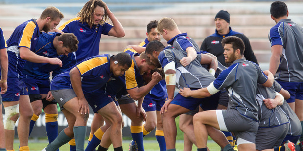 TOUGH TIMES: Steamers training at Rotorua this week has been very physical. PHOTO: BEN FRASER 070916bf16