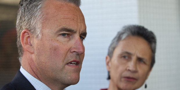 Detective superintendent Tim Anderson, and Taiaroa family spokeswoman Ani Mikaere. Photo / Stephen Parker