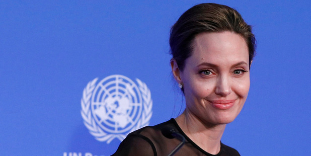 UN Special Envoy Angelina Jolie called for justice to be delivered to women in the field as the world grows disillusioned with "commitments on paper that are not met in reality". Photo / AP