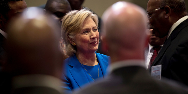 Hillary Clinton says she had to learn as a young woman to control her emotions but that she doesn't want to appear 'walled off'. Photo / AP
