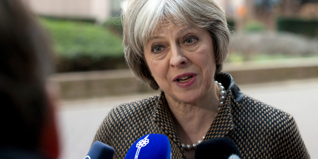 British Prime Minister Theresa May is opening landmark free trade talks with Australia. Photo / AP