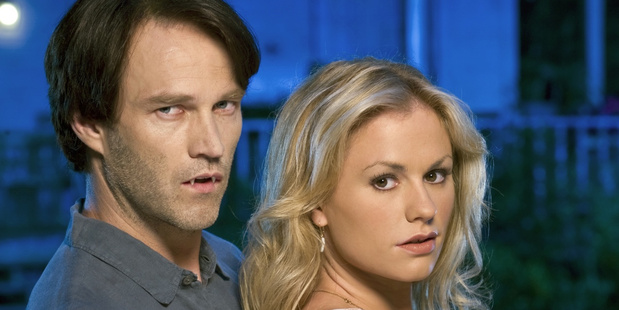 Anna Paquin and Stephen Moyer in a scene from True Blood. Photo / Supplied