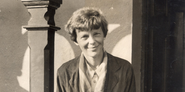 Amelia Earhart, first woman to fly solo over the Atlantic.