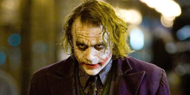 Heath Ledger as The Joker.