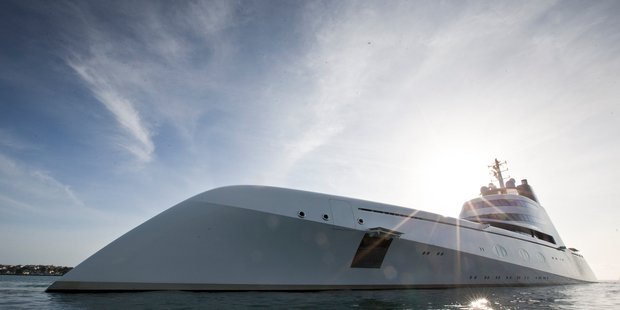Motor Yacht A cruised around New Zealand after a refit in Auckland.