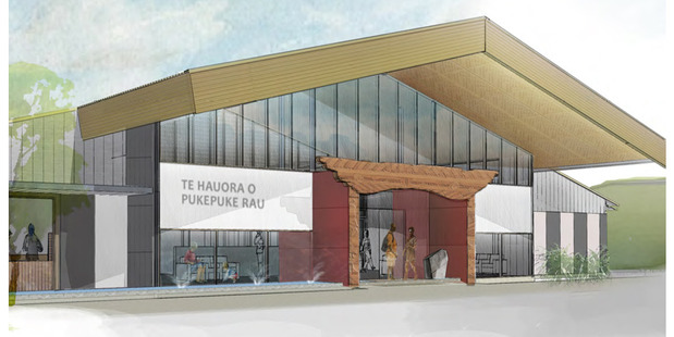 An impression of Te Hauora O Pukepuke Rau's front entrance.