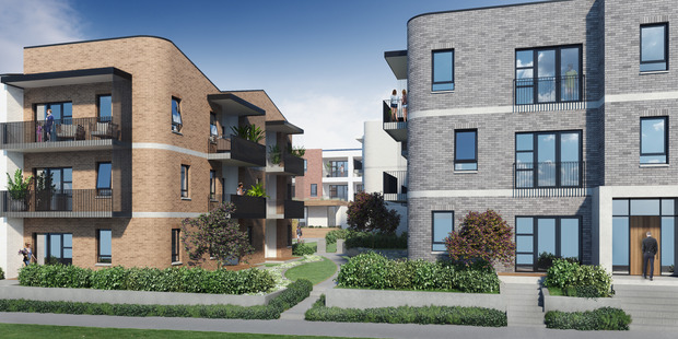 Bernoulli Gardens at Hobsonville Point. This is a new apartment block by Ockham where prices are yet to be finalised. Photo/supplied.