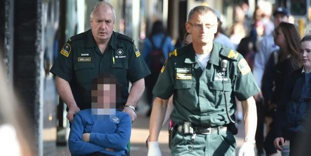 A girl, left, sustained minor injuries and was taken by ambulance to Dunedin Hospital. Photo / Gregor Richardson