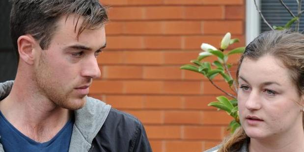 Mitchell and Ella Tromp speak to the media after their parents' disappearance. Photo / Andrew Henshaw, News Corp Australia