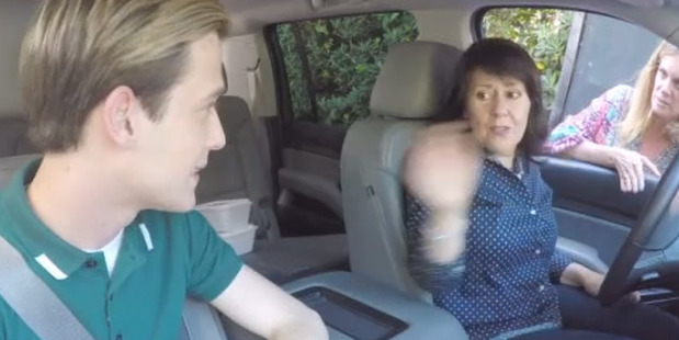 Tyler's mum explains to him who Rachel Hunter is.