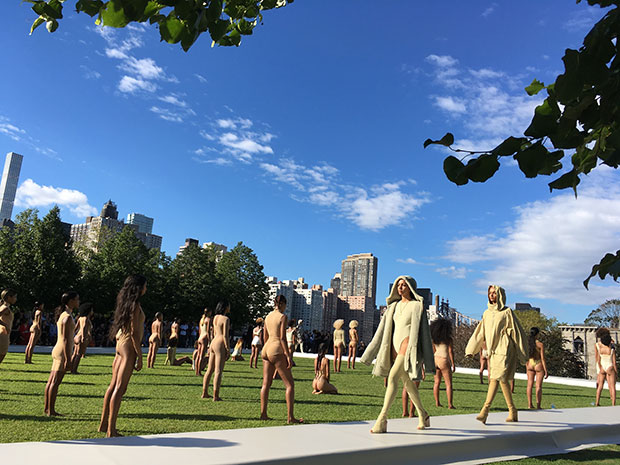 Models wear the Yeezy Season 4 collection by Kanye West. Photo / AP