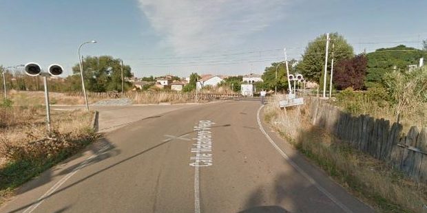 The Palencia - Santander train line passing through Osorno. Photo / Google streetview
