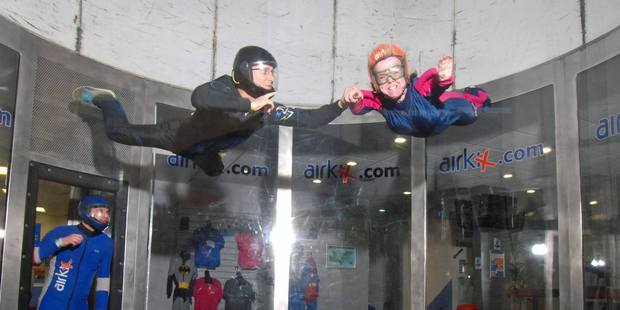 Miss Gower, who had previously raised hundreds of pounds for a cancer charity in a tandem skydive, took off in a place at an airfield in Shotton Colliery. Photo / Pamela Gower
