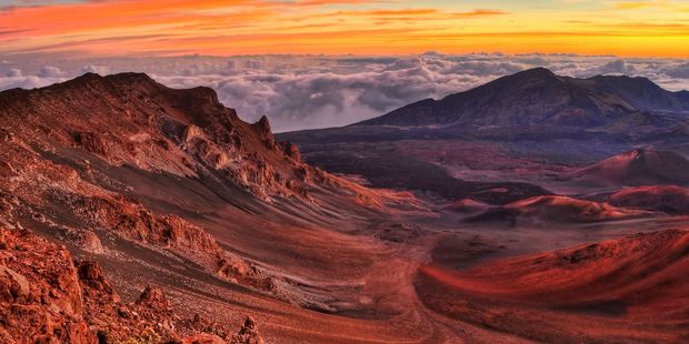 The volcanic crater landscape at Haleakala National Park in Maui, Hawaii. Photo / 123RF