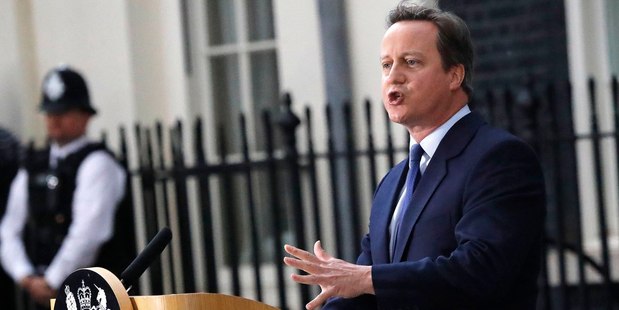 Britain's former Prime Minister David Cameron is leaving Parliament. Photo / AP