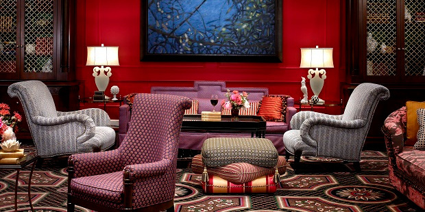 The fireside lobby in the Hotel Monaco Portland. Photo / Kimpton Hotels