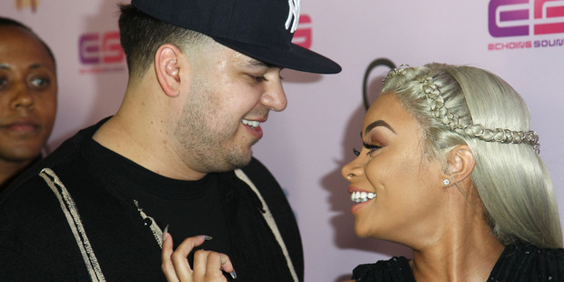 Rob Kardashian and Blac Chyna attends Birthday Celebration And Unveiling Of Her Chymoji Emoji Collection at Hard Rock Cafe. Photo / Getty