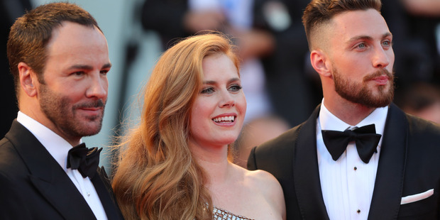 Tom Ford, Amy Adams and Aaron Taylor-Johnson attend the premiere of 'Nocturnal Animals' during the 73rd Venice Film Festival at Sala Grande. Photo / Getty